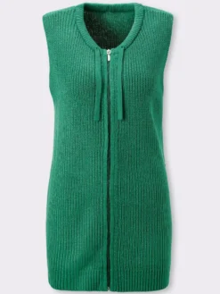 Strickweste in Longform