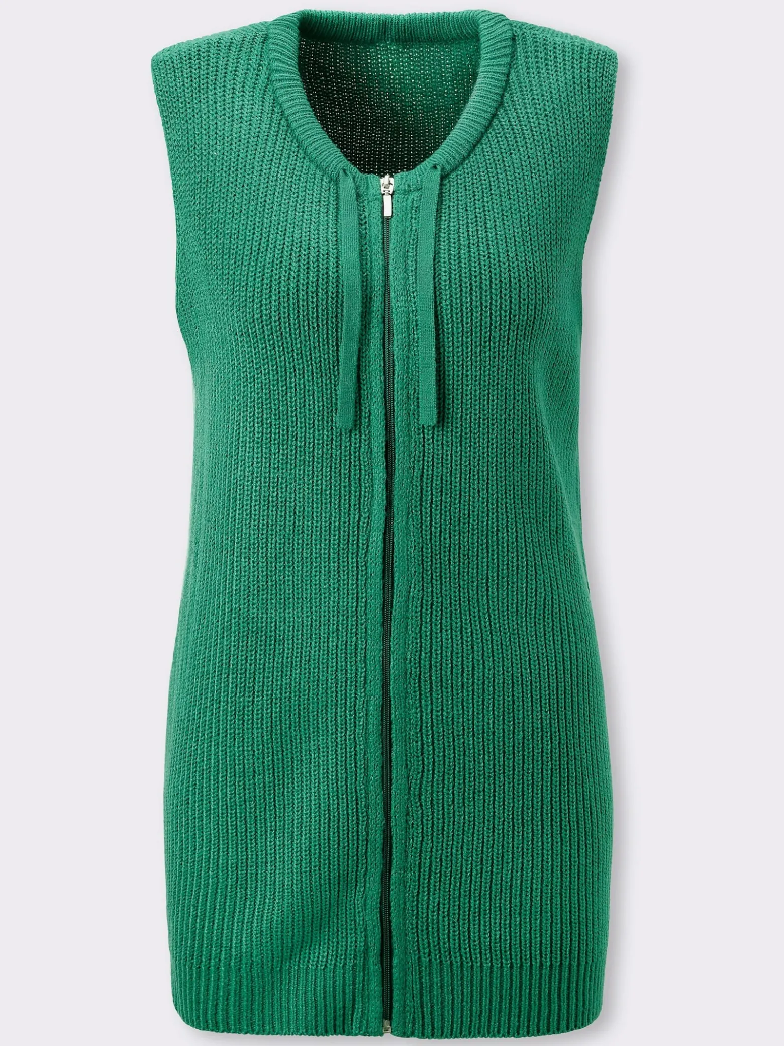 Strickweste in Longform