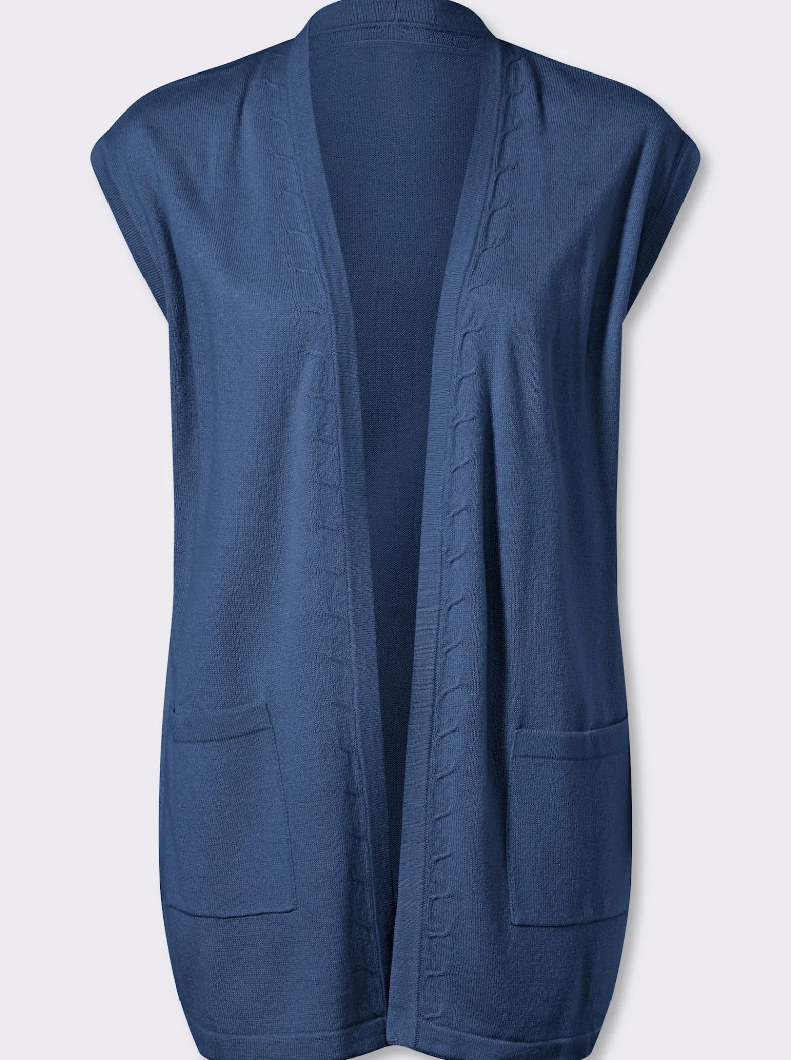 Strickweste in Longform