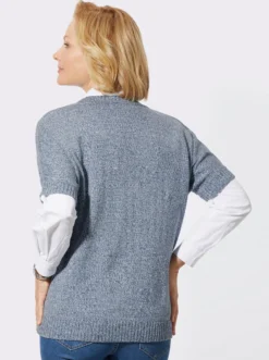 Strickweste in Melange-Optik