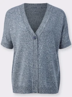 Strickweste in Melange-Optik