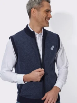 Strickweste in Melange-Optik