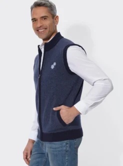 Strickweste in Melange-Optik