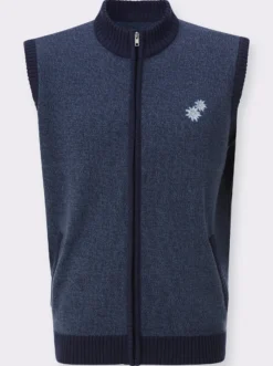 Strickweste in Melange-Optik