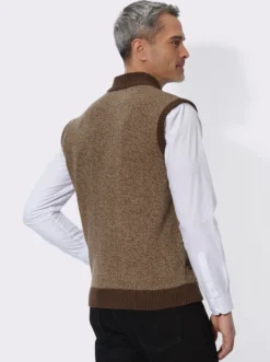 Strickweste in Melange-Optik