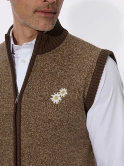Strickweste in Melange-Optik