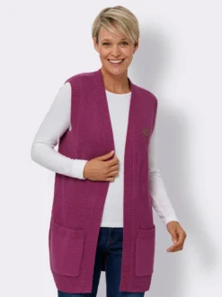 Strickweste in Ripp-Optik