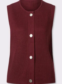 Strickweste in verkürzter Form