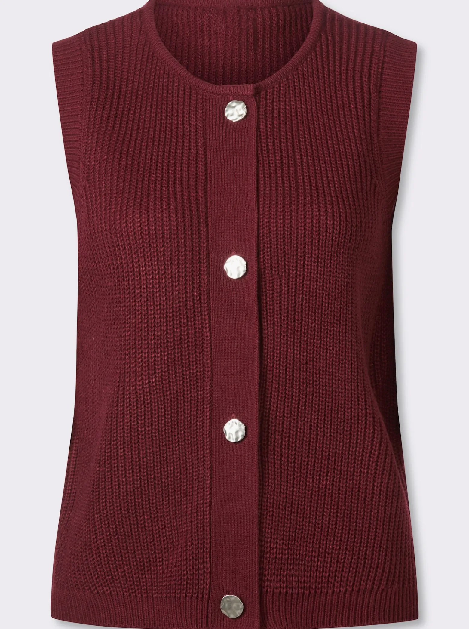Strickweste in verkürzter Form