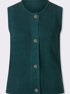 Strickweste in verkürzter Form