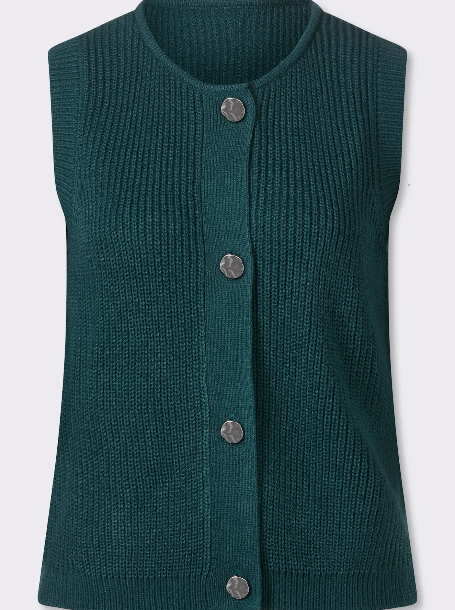 Strickweste in verkürzter Form