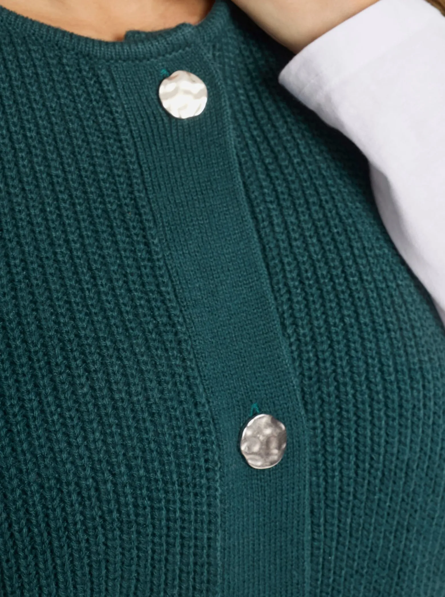 Strickweste in verkürzter Form