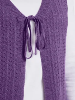Strickweste mit Bindeband