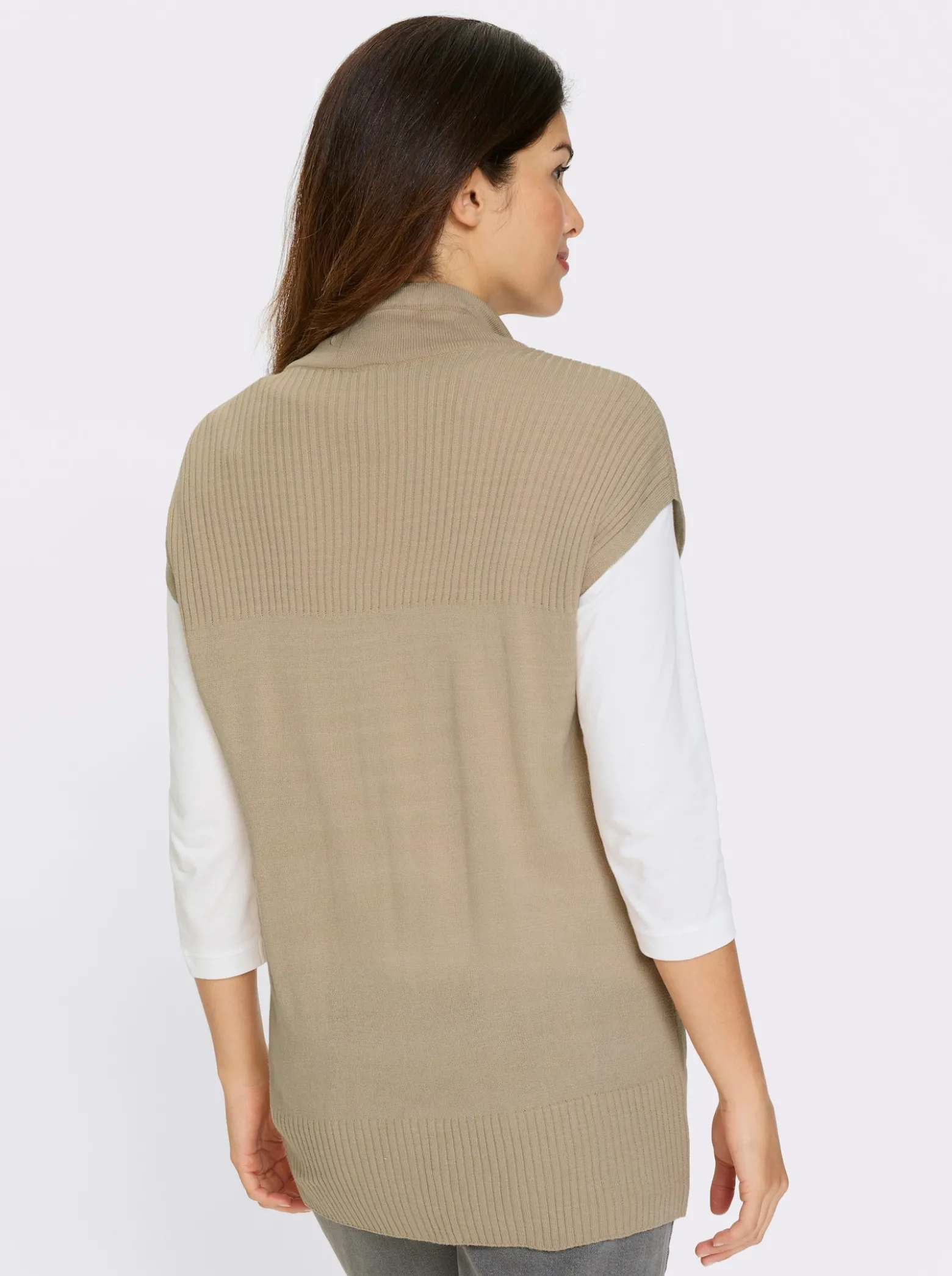 Strickweste mit Känguru-Tasche