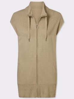 Strickweste mit Känguru-Tasche