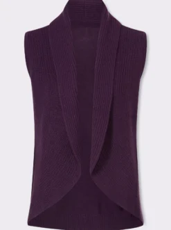 Strickweste mit Schalkragen