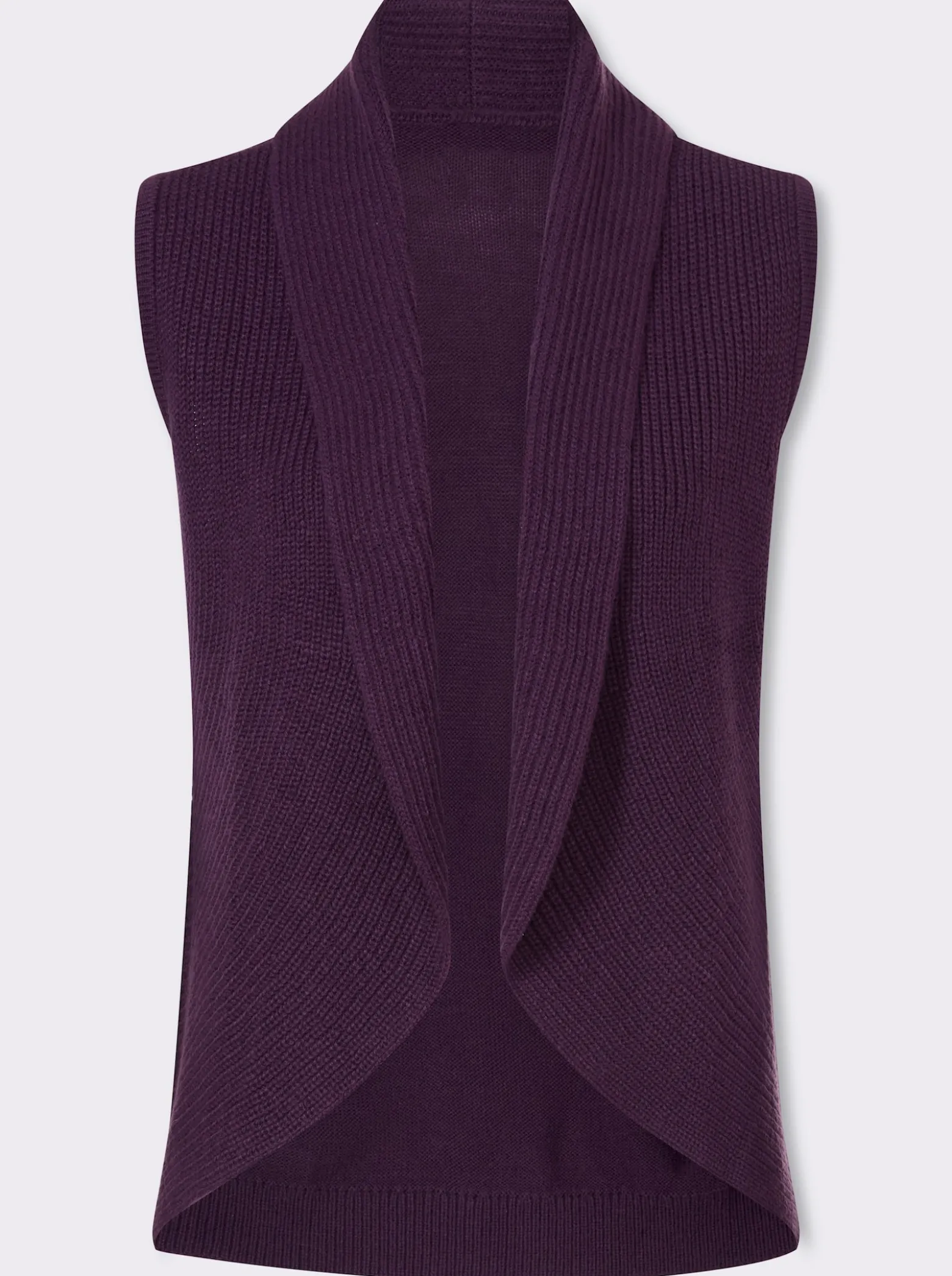 Strickweste mit Schalkragen