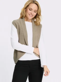 Strickweste mit Schalkragen