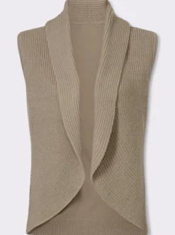 Strickweste mit Schalkragen