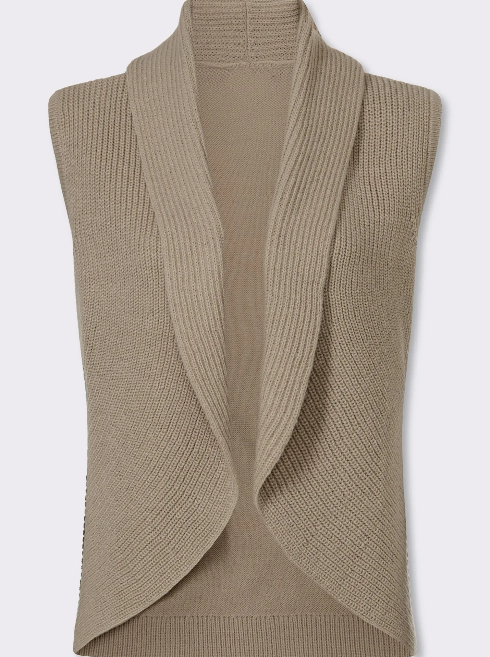 Strickweste mit Schalkragen