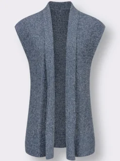 Strickweste mit Seitenschlitzen