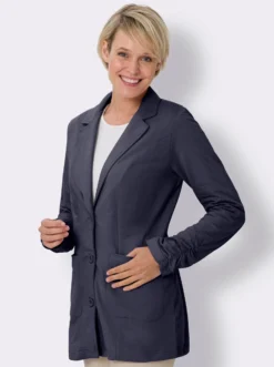 Sweatblazer am Ärmel gerafft