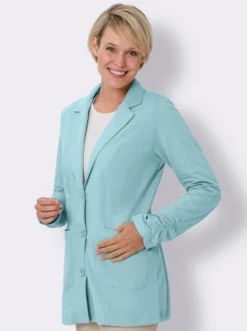 Sweatblazer am Ärmel gerafft