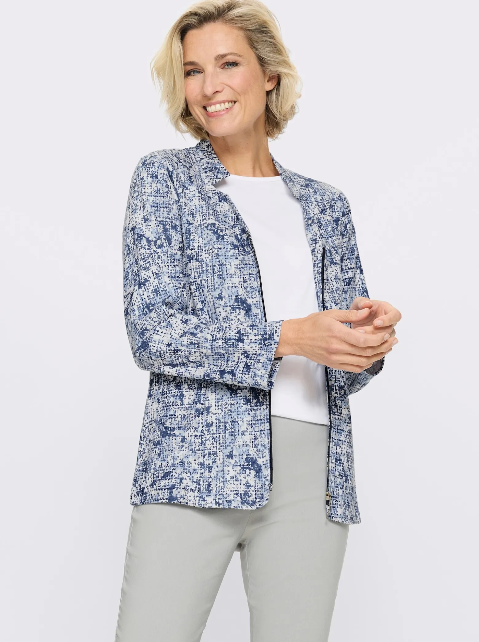 Sweatblazer in Bouclé-Optik