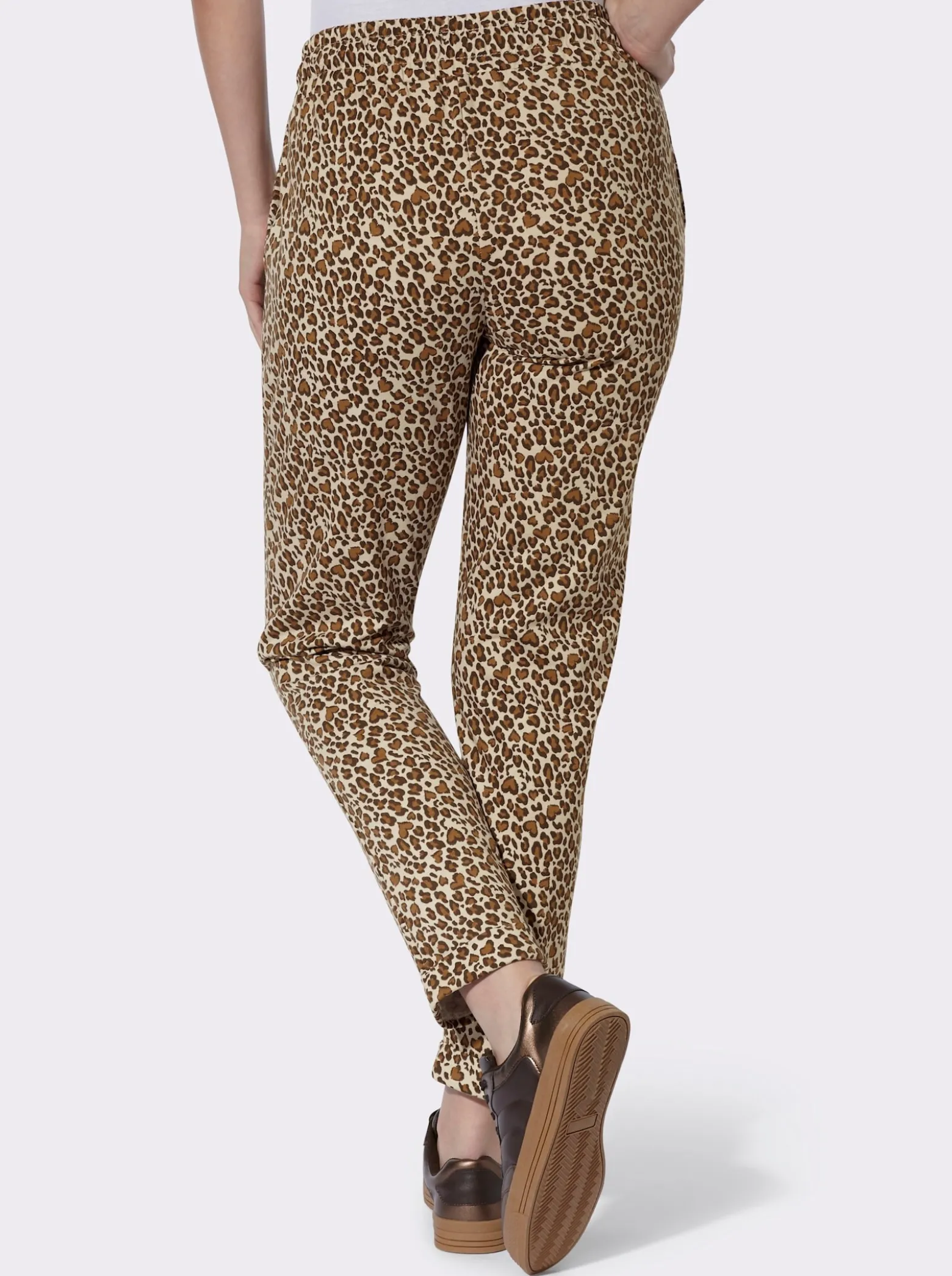 Sweathose im Animal-Print