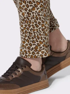 Sweathose im Animal-Print