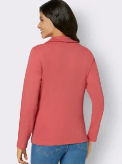 Sweatjacke aus Interlock-Jersey, formstabil