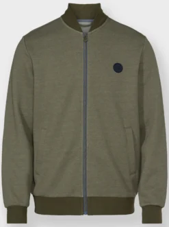 Sweatjacke in diagonal gerippter Struktur