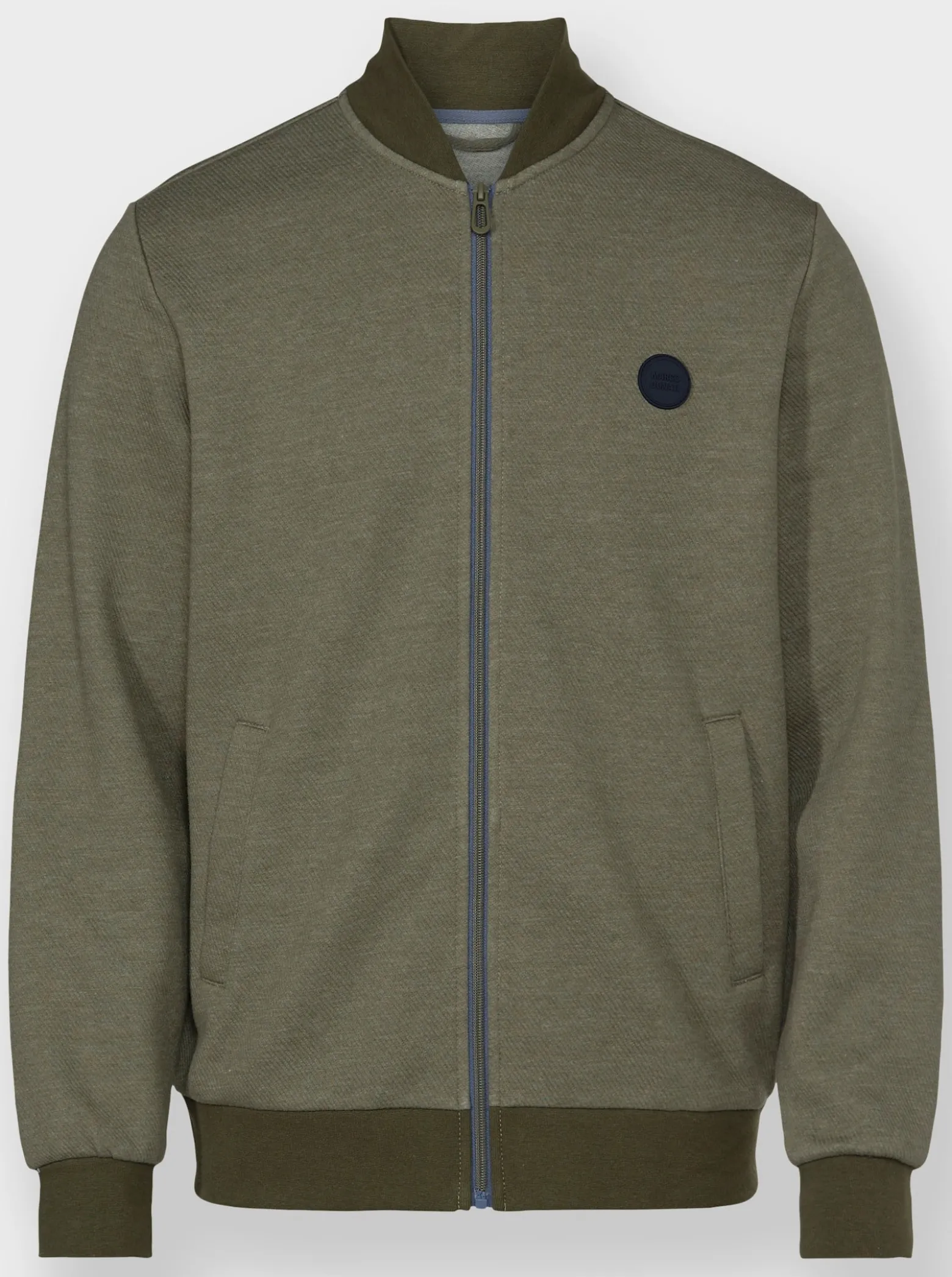 Sweatjacke in diagonal gerippter Struktur
