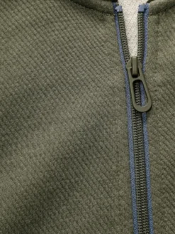 Sweatjacke in diagonal gerippter Struktur