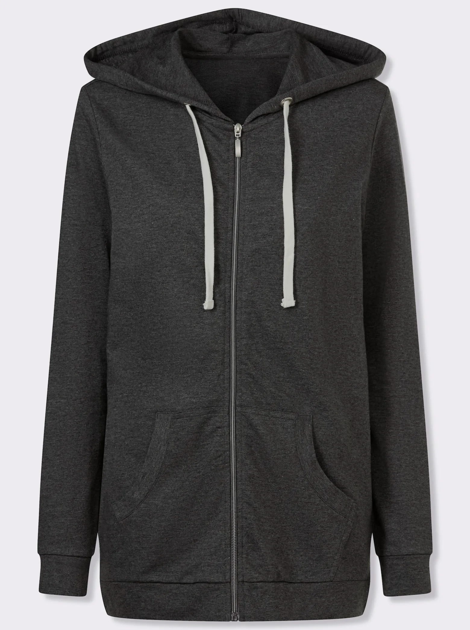 Sweatjacke in Longform