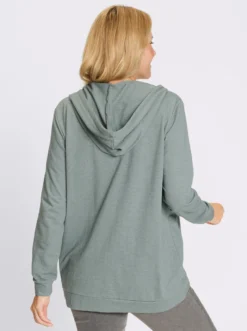 Sweatjacke in Longform