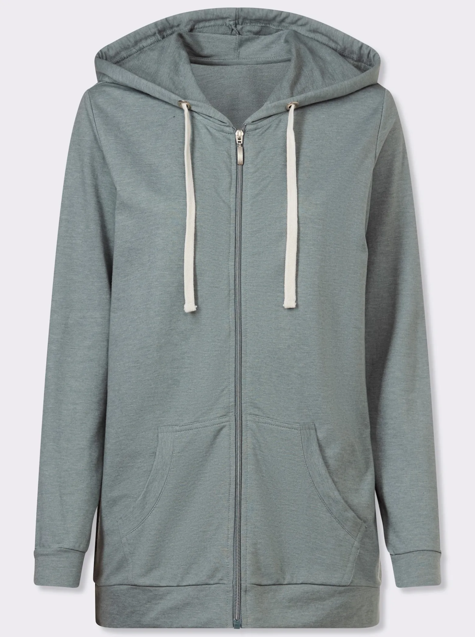 Sweatjacke in Longform
