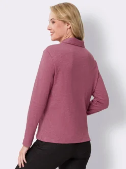 Sweatjacke in Melange-Optik