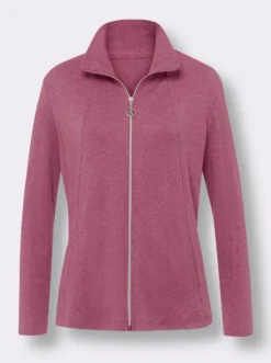 Sweatjacke in Melange-Optik