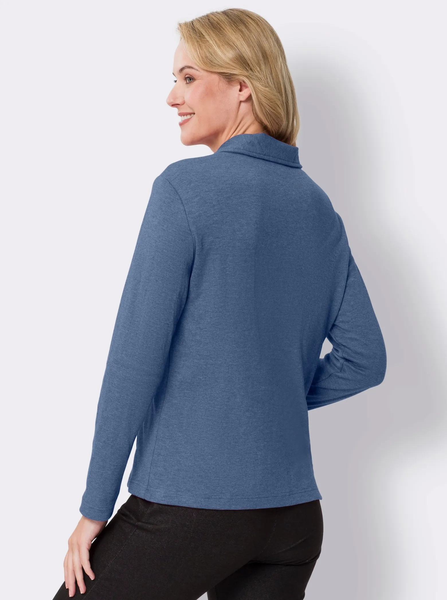 Sweatjacke in Melange-Optik