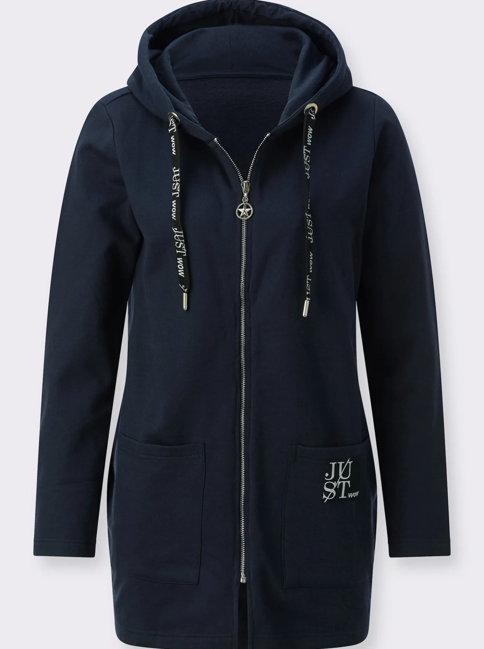 Sweatjacke mit Glitzer-Applikation hinten