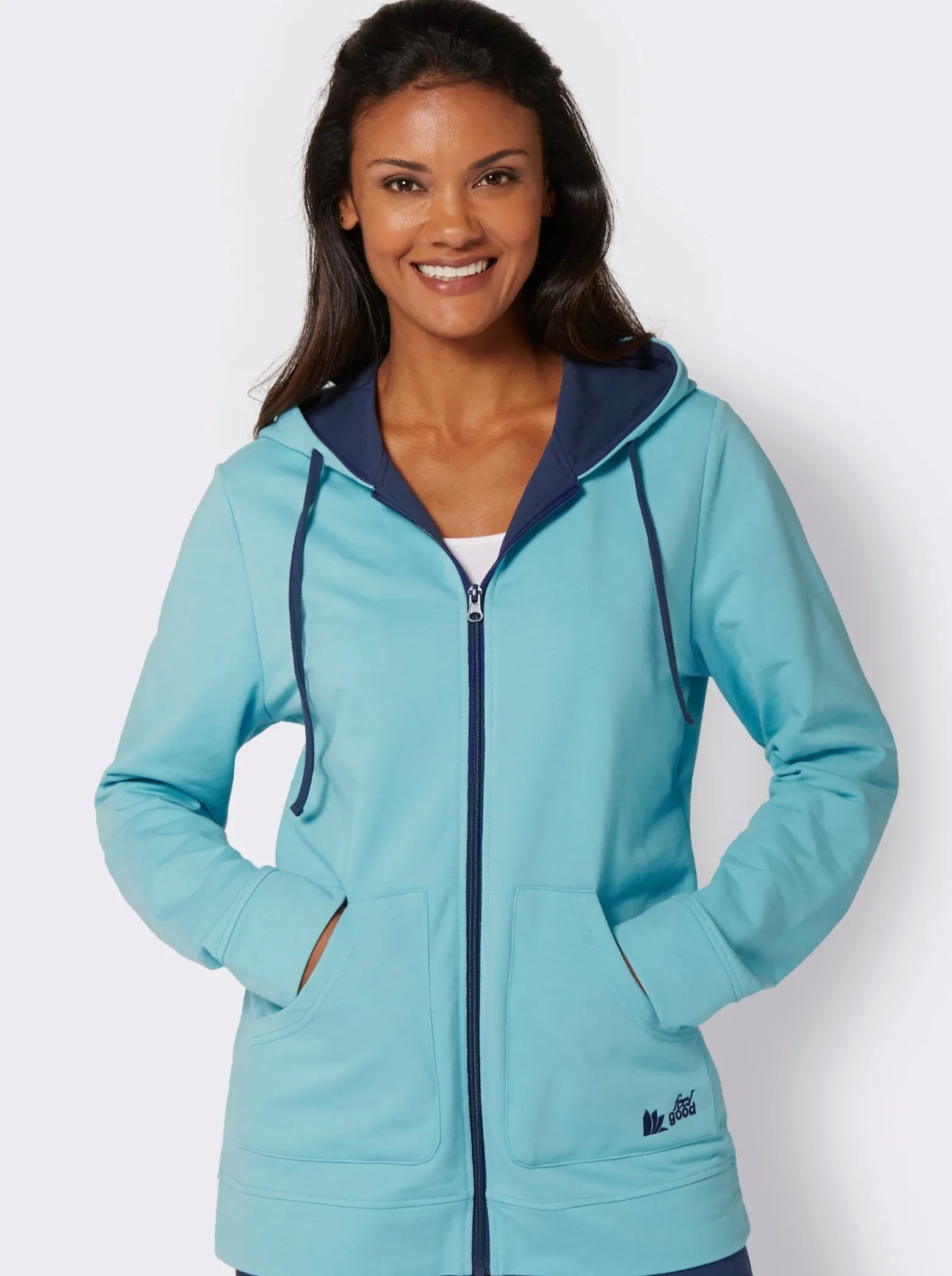Sweatjacke mit 2 Känguru-Taschen