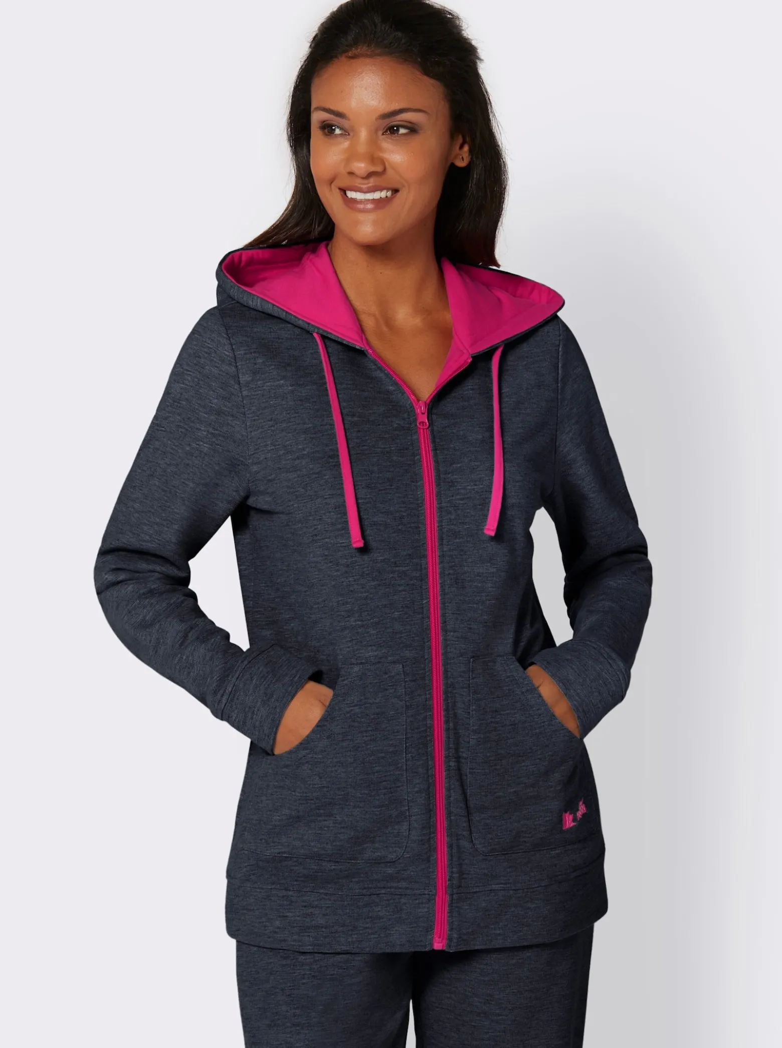 Sweatjacke mit 2 Känguru-Taschen