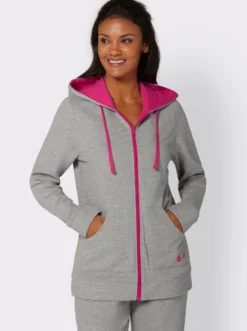 Sweatjacke mit 2 Känguru-Taschen