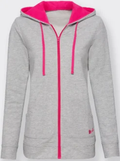 Sweatjacke mit 2 Känguru-Taschen