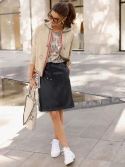 Sweatjacke mit Rücken-Print