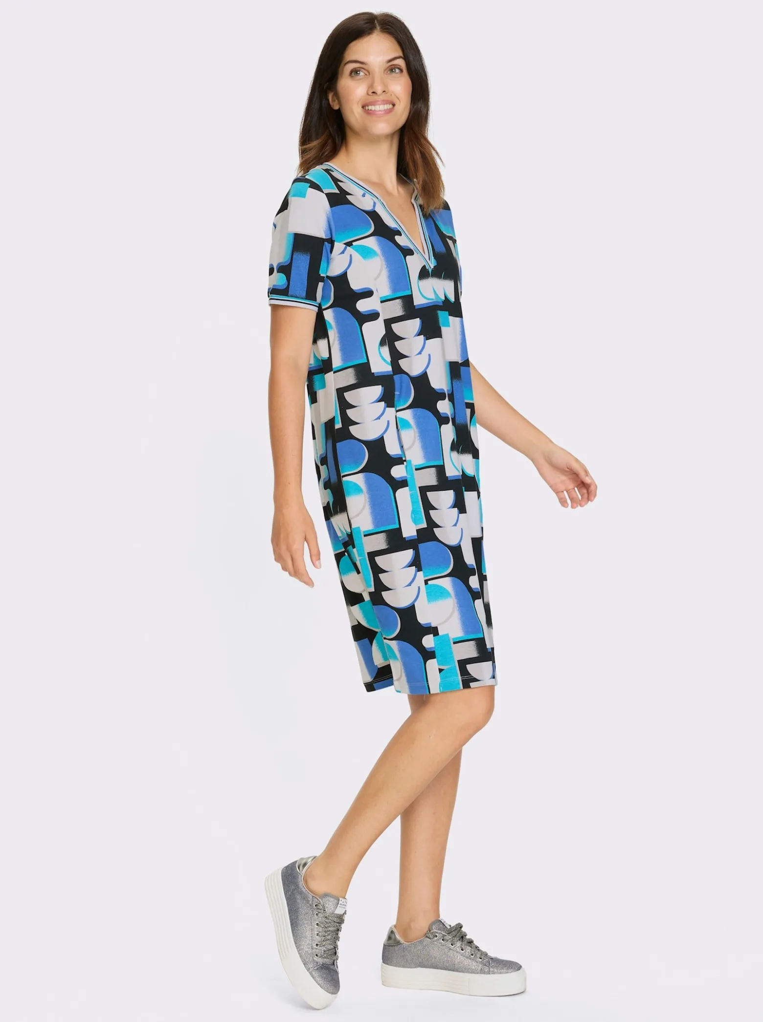 Sweatkleid in Interlock-Qualität