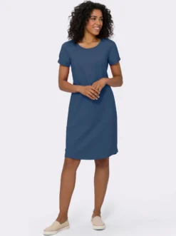 Sweatkleid mit Ärmelaufschlag