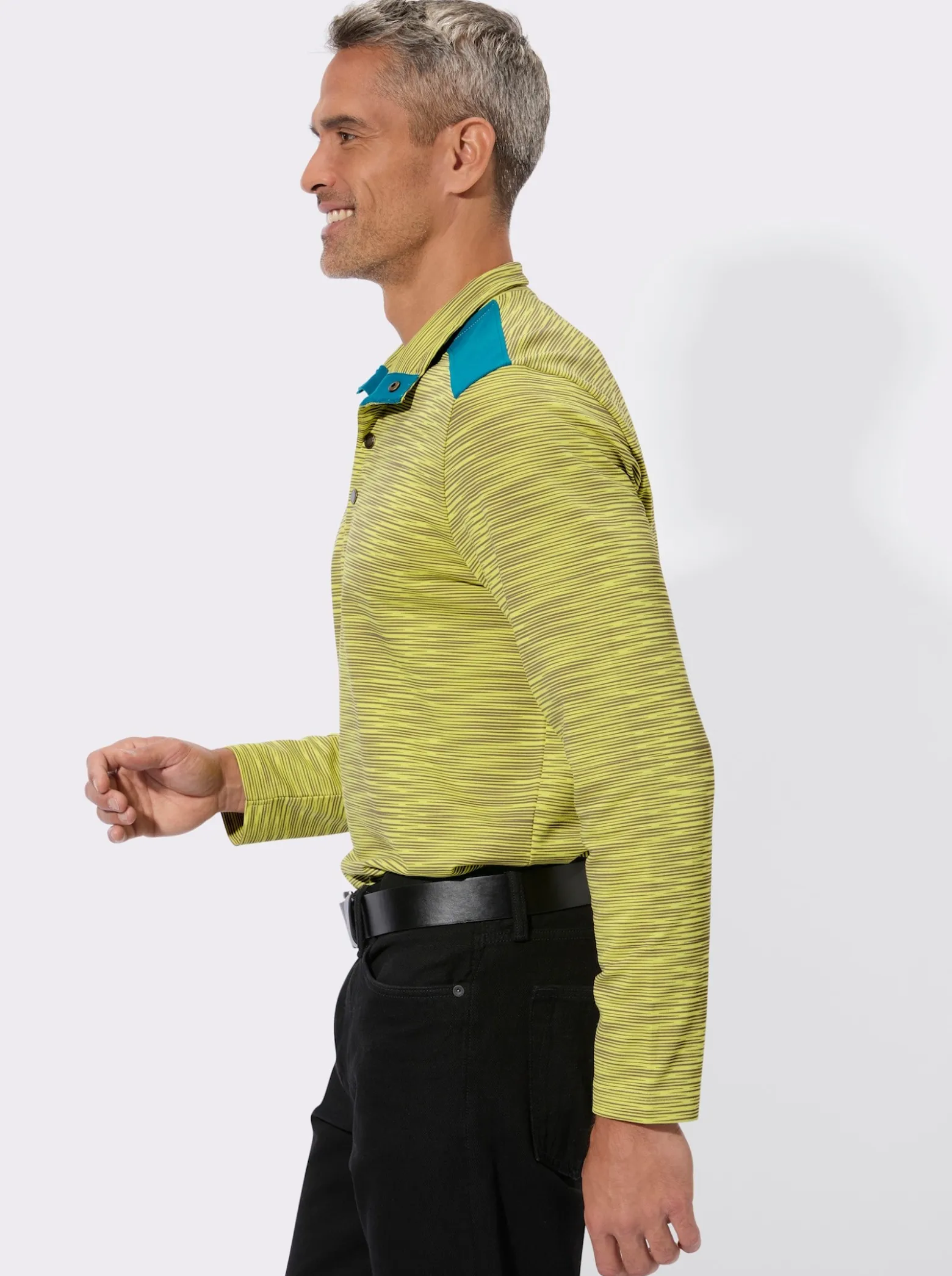 Sweatshirt aus reiner Baumwolle, gestreift