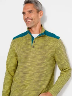 Sweatshirt aus reiner Baumwolle, gestreift
